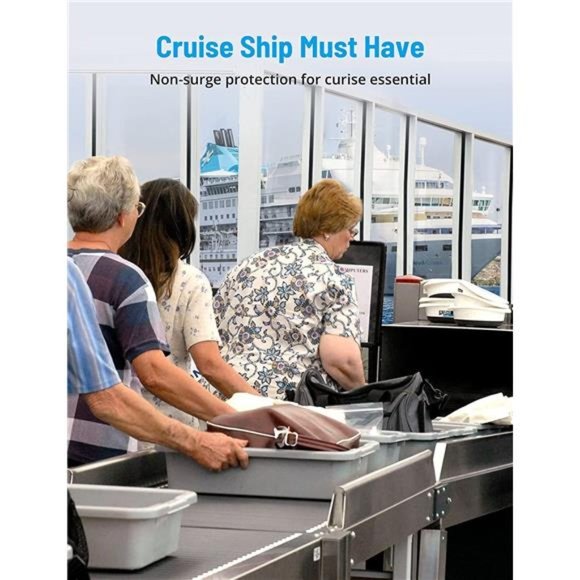 Ultra Flat Plug Power Strip -5ft Flat Extension Cord, 4 Outlets, 4 USB Charger - Picture 6 of 6